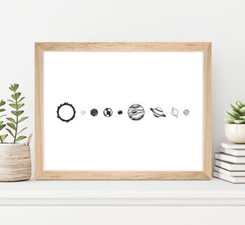 The Solar System Illustration Space Print, 6 of 8