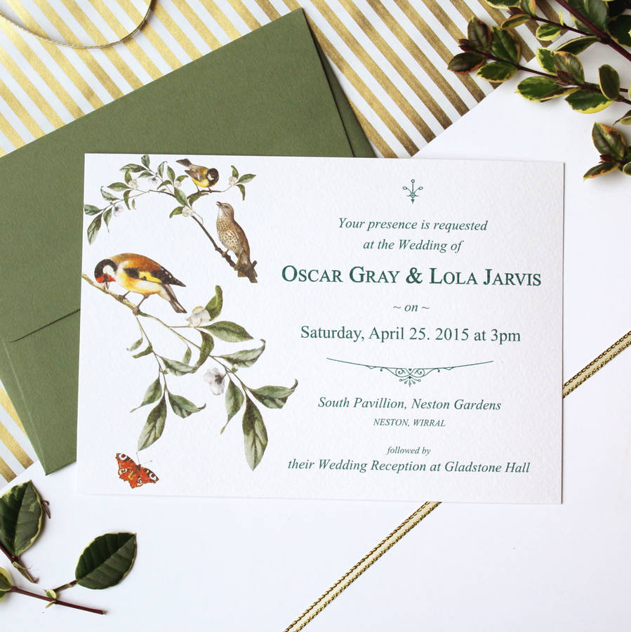 Are you interested in our Garden Wedding Invitation? With our Bird wedding invite you need look no further.