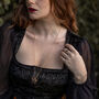Black Obsidian Hand Wrapped Halloween Spider Necklace, thumbnail 4 of 6