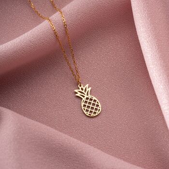 Sterling Silver Pineapple Necklace, 7 of 10