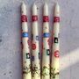 Hand Painted North Pole Letter Candles, thumbnail 1 of 4