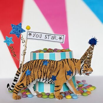 Personalised Tiger Party Animal Cake Toppers, 7 of 7