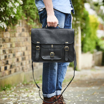 Vintage Style Leather Satchel, 9 of 12
