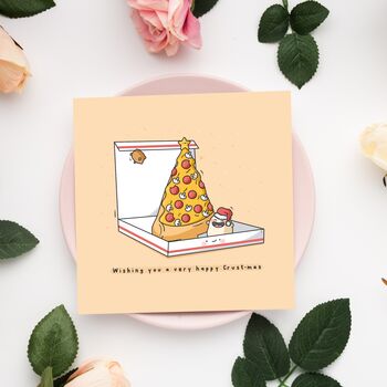 Cute Christmas Pizza Card, 8 of 9