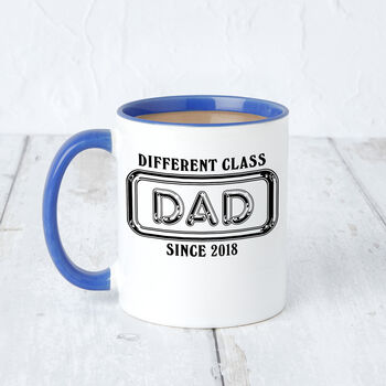 Personalised Year 'Different Class Dad' Britpop Mug, 2 of 6