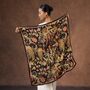Phoenix Garden Wool Silk Scarf In Gift Box, thumbnail 1 of 5