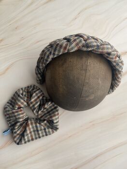 Wool Tweed Padded Braided Headband 'Clara', 6 of 12