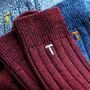 Men's Personalised Initial Chunky Bamboo Sock Gift Set, thumbnail 6 of 10