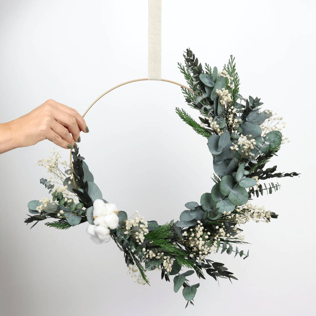 Indoor Wreath Making Preserved Foliage Kit, 1 of 6