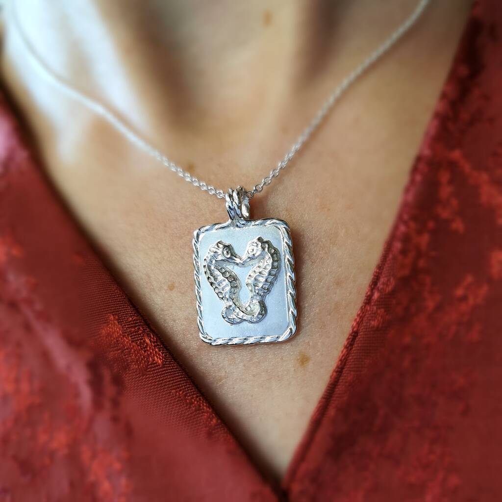 Personalised Seahorse Couple Necklace, 1 of 12