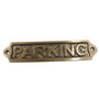 Custom Parking Brass Plaque With Vintage Finish, thumbnail 5 of 12