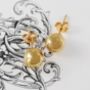 Ball Gold Plated Silver Stud Earrings, thumbnail 1 of 7