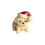 Chocolate Teddy Dog With Santa Hat, thumbnail 1 of 5