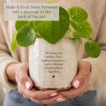 Personalised Wedding Plant Pot Gift For Couple, 4 of 7