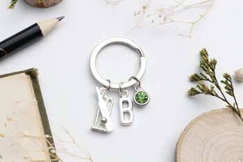 Personalised Cricket Keyring Cricket Gift For Him, 3 of 10
