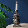 Clever Owl Candlestick, Candleholder, thumbnail 1 of 6