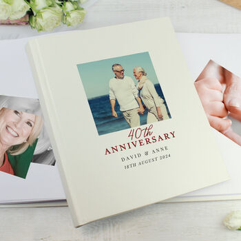 Personalised 40th Anniversary Photo Album Gift, 2 of 5