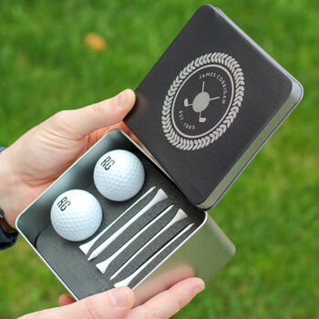 Personalised Golf Set With Golf Balls And Tees, 4 of 5