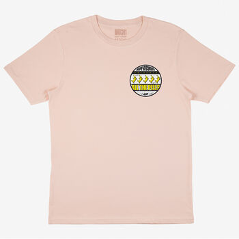 Ripe Records Unisex 90s Style Rave T Shirt In Peach, 4 of 6