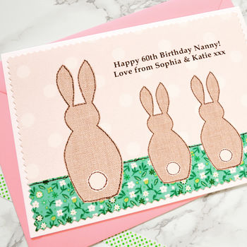 'Bunnies' Birthday Card From One, Two Or Three Children, 4 of 7