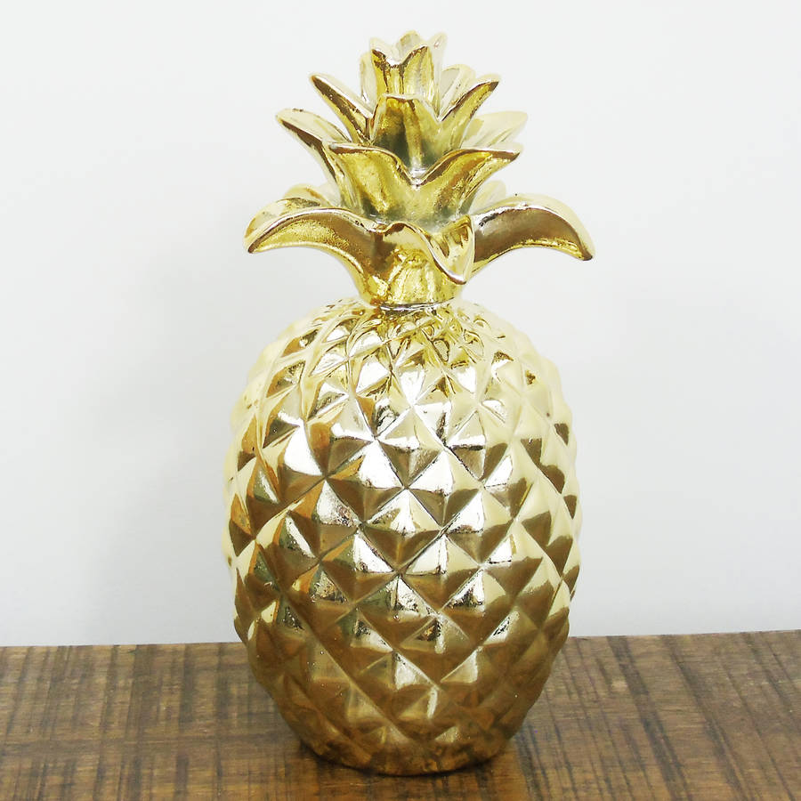 Gold Pineapple By The Den And Now