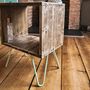 Handmade Solid Wood Side Table With Deep Shelf, thumbnail 7 of 8