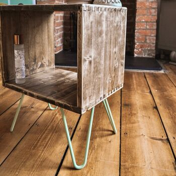 Handmade Solid Wood Side Table With Deep Shelf, 7 of 8