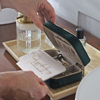 Personalised Bridesmaids Velvet Jewellery Box, 4 of 11