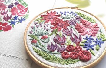 Cyclamen Flowers Embroidery Kit, 5 of 10