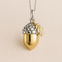 Personalised Gold Plated Sterling Silver Acorn Necklace, thumbnail 1 of 11