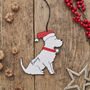 Westie Dog Christmas Tree Decoration Personalisation Available, thumbnail 3 of 5