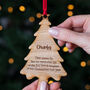 Personalised Wooden Christmas Tree Memorial Bauble, thumbnail 3 of 7