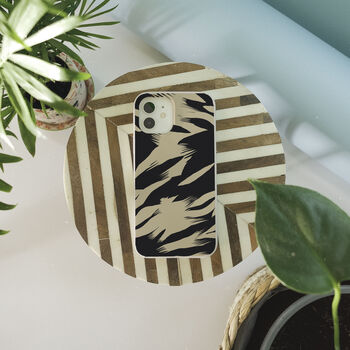 Abstract Monochrome Biodegradable Phone Case, 5 of 7