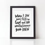 Personalised Romantic Quote Print, Valentine's Gift, thumbnail 4 of 4
