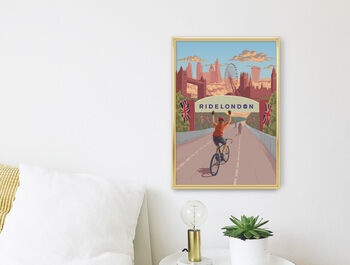 Ride London Cycling Travel Poster Art Print, 3 of 8