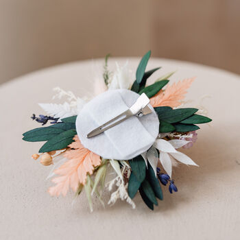Melody Pastel Dried Flower Wedding Bridal Hair Clip, 2 of 3