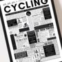 Personalised Cycling Fact Print – Gift For Keen Cyclists, thumbnail 9 of 9