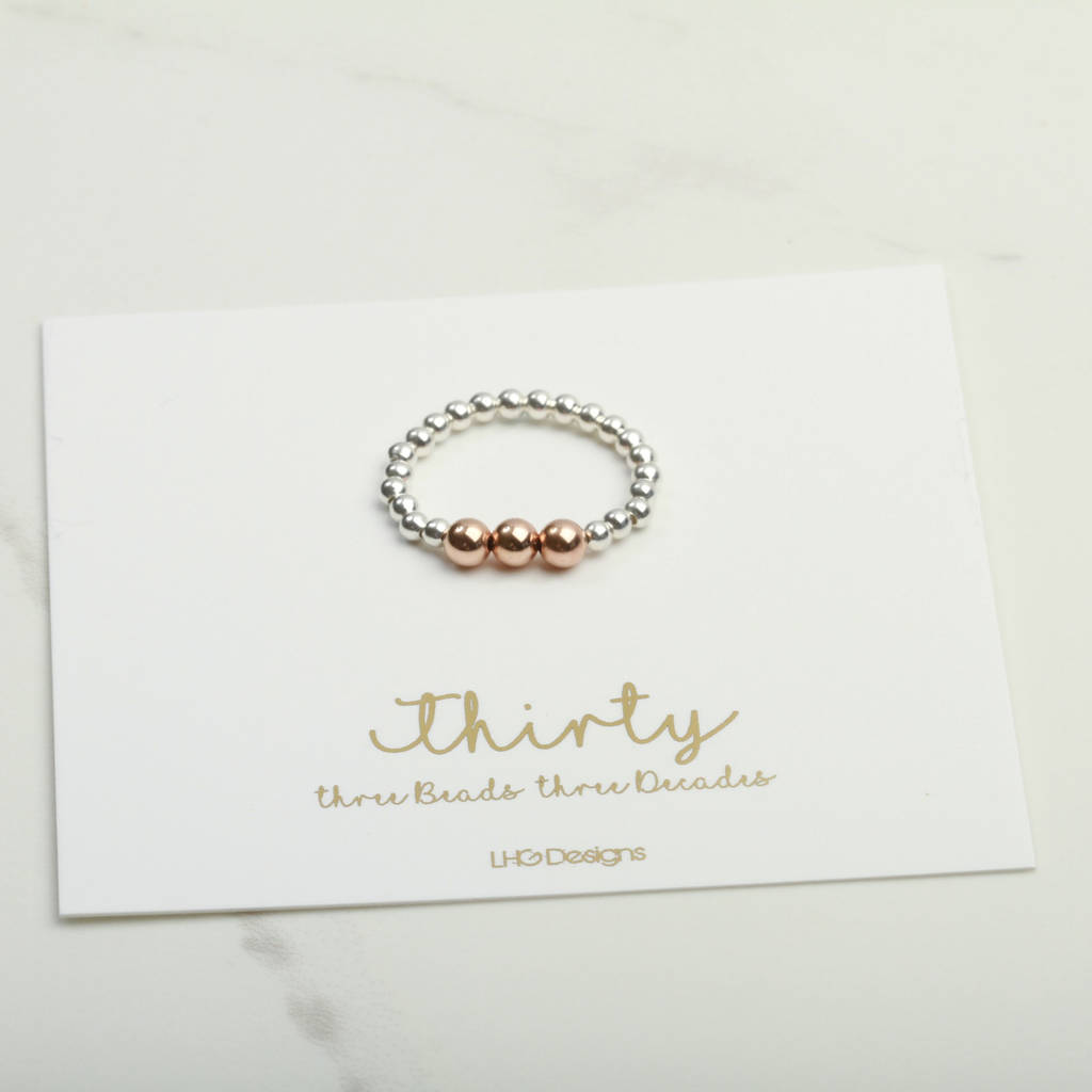 30th Birthday Stacking Ring Gift For Her, 1 of 6