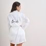 White Embroidered Bride Dressing Gown, thumbnail 1 of 5