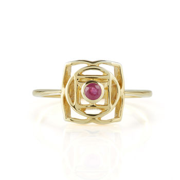 Root Chakra Ruby Ring Silver Or Gold Plated, 5 of 10