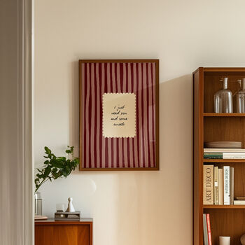 I Just Need You And Sunsets Striped Wall Print, 7 of 8