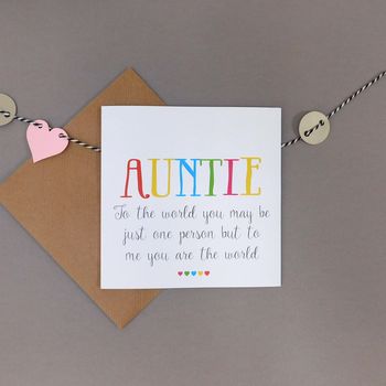 You're The World To Me Aunt Card, 5 of 7
