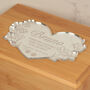 Floral Mirror Heart Wooden Bamboo Pet Ashes Casket, thumbnail 7 of 9