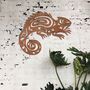 Rusty Metal Chameleon Decor Metal Lizard Wall Art, thumbnail 1 of 10