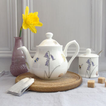 Bee And Spring Flowers Bone China Afternoon Teaset, 7 of 10