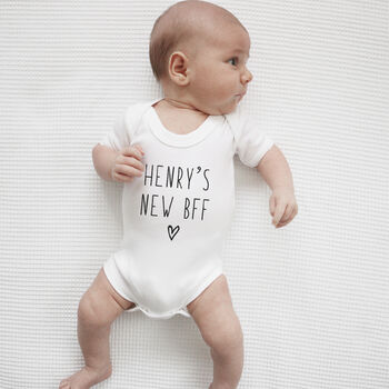 Personalised Name New Best Friend Bodysuit, 2 of 6