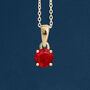 9ct Gold July Birthstone Necklace, thumbnail 1 of 11