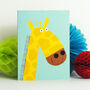 Mini Giraffe Greetings Card, thumbnail 2 of 5