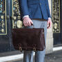 Mens Full Grain Leather Business Satchel. 'The Jesolo', thumbnail 1 of 12