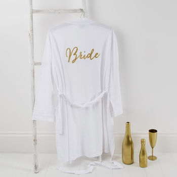 Bride Hen Party Pink Or White Wedding Day Dressing Gown, 2 of 3